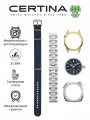Наручные часы Certina, золотой, синий, серебряный