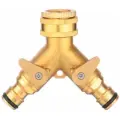 Разветвитель на кран двухканальный ST 1/2'-3/4' F латунь, адаптер для шланга 3 канальный