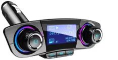 Автомобильный Bluetooth FM-трансмиттер MP3-плеер MyPads RT008 Car kit Hands-free 2xUSB-2.1A/1.0A c регулятором громкости Черный