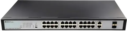 ORIGO OS2228/A1A Неуправляемый коммутатор 26x1000Base-T, 2x1000Base-X SFP, комплект для установки в 19 стойку