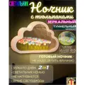 Ночник 3D светильник прикроватная лампа Облако зеркало тюльпанов/20 разноцветных тюльпанов/Готовый продукт/Декоративный дизайнерский светильник ночник