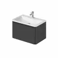 Тумба с раковиной Itana Roberto 70 подвесная, графит 3-810up