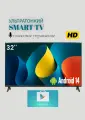 Телевизор Smart TV HD Slim, диагональ 32 дюйма, Android, голосовое управление