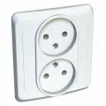 15 шт. Systeme Electric Этюд Белая Розетка 2-ая без заземления PC16-005B