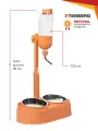 Поилка для собак Сухие усы TENBERG Water Dispenser Dual MAX Orange / Сухая автопоилка для ши-тцу и йорков / NEW