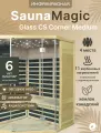 Инфракрасная сауна (кабина) SaunaMagic Glass CS Corner Medium, артикул SM-G3-Corner-CS