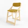 Стул растущий для школьника Робин Wood (Вуд) без покрытия с чехлом Охра Велюр