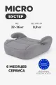 Бустер автомобильный для детей Rant Micro группа 3 вес 22-36 кг рост от 125 см Grey
