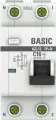 Автоматический выключатель дифференциального тока EKF Basic 1P+N 16А 30мА тип АС х-ка C эл. 4,5кА АД-12