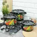 Набор кастрюль эмалированных 1,5л,2,9л,4,5л Кукуруза СтальЭмаль