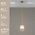 Светильник подвесной Moderli Levi V10759-1P, E14, 60 Вт, хрусталь, золото