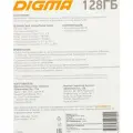 Карта памяти 128Gb - Digma MicroSDXC Class 10 Card30 DGFCA128A03 с переходником под SD (Оригинальная!)