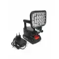 Прожектор аккумуляторный 18В - 21В с двумя выходами USB, аккумулятор в комплекте