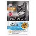 Влажный корм Pro Plan Nutri Savour для взрослых кошек с чувствительной кожей, нежные кусочки с треской, в соусе 85 г х 52шт