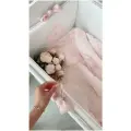 Бортики в детскую кроватку для новорожденного Безмятежность на кроватку 120*60 на 3 стороны, розовый