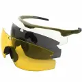 Очки защитные со сменными линзами PMX Select (песочная оправа, линзы: прозрачная 96% + серая 23% + желтая 89%)