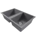 Мойка ML-GM23 двухчашевая, графит (342), 770*500*190мм NEW