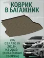 Коврик в багажник KIA CERATO IV 2018-, K3 2019- (китайская сборка)