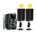Набор: 3G/4G фотоловушка для дачи с 2-мя аккумуляторными солнечными батареями Филин HC-801G (4G-NEW) (K5758RU) и «SP-06». Фотоловушка для охоты и охр
