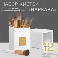 Набор кистей (для комбинированной и жирной кожи) для макияжа Варвара 12шт/LABRUSH