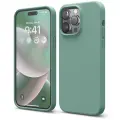Elago для iPhone 14 Pro Max чехол Soft silicone (Liquid) Midnight Green