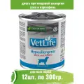 Farmina 12шт по 300г Vet Life Dog Hypoallergenic корм для собак, страдающих пищевой аллергией