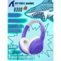 Игровые наушники Attack Shark G300 беспроводные, Bluetooth, 3.5 мм, USB Type-C, Фиолетовый/белый