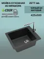 Кухонная мойка ZETT lab модель 8 (425*500) Матовая Q4 Черный