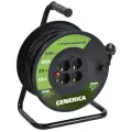 Удлинитель силовой на катушке GENERICA 10А УК40 с термозащитой 4 места 2P+PE 40м. WKP10-10-04-40-G