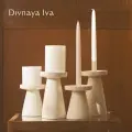 Подсвечник керамический белый маленький, 12 см высота, Divnaya Iva