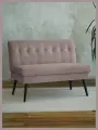 Диван офисный розовый на ножках мягкий на кухню прямой
