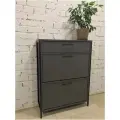 Обувница мебельнов Клаб, размер ШхГхВ: 88,4х29,7x119,6 см, цвет: Графит
