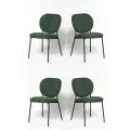 Стулья для кухни, 4 шт, комплект, DC - 2177, зеленый , букле