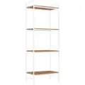 Лофт стеллаж ALTO белый, полки ЛДСП Робиния, 550х300х1450