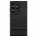 Чехол Spigen Caseology на Samsung Galaxy S24 Ultra (ACS07318) Parallax / Спиген для Галакси С24 Ультра тонкий, ребристый, противоударный, с защитой камеры, черный