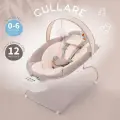 Электрокачели Nuovita Cullare, для новорожденных, бежевый/розовый, 5 мелодий, вибрация