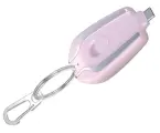 Mimi Power Bank для Айфон-брелок, внешний аккумулятор с разъемом Lightning, розовый 1500mAh