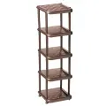 Полка для прихожей малая, 5 секций, цвет коричневый, размер 83.7х30.7х31см