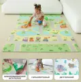 Коврик детский для ползания складной METOMI Дороги/Животные 180х120 см