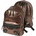 Рюкзак подростковый deVENTE 38х30х14 см Бронза кожзам, матовый 1 отделение, на молнии, карман