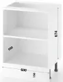 Корпус кухонного напольного шкафа 60 см, Ш60*В82*Г50 см, петли в комплекте, засверловка с двух сторон