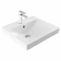 Раковина Aquanet Flash 50, встраиваемая, керамическая, белая