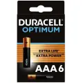 Батарейка Duracell Optimum AAA, в упаковке: 6 шт.