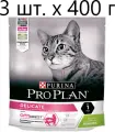 Сухой корм для кошек Purina Pro Plan DELICATE ADULT OPTIDIGEST с чувствительным пищеварением, с ягненком, 3 шт. х 400 г