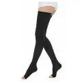 Чулки Центр Компресс до бедра с открытым мыском (пара с силиконом) 1 класс, размер: 3, черный