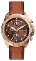 Мужские наручные часы FOSSIL BRONSON FS5857 коричневые / золотистые
