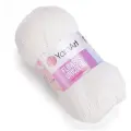 Пряжа YarnArt 'Flowers Unicolor' 50гр 200м (55% хлопок, 45% полиакрил) (730 белый), 5 шт
