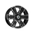 КиК Севенна 17x7 6x114.3 et39 dia67.1 Чёрный глянцевый с полированной лицевой частью