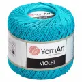 Пряжа для вязания YarnArt Violet 0008 бирюза 6 шт 50 гр/282 м 100% мерсеризованный хлопок