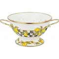 Дуршлаг agness эмалированный, серия лимоны, 20см h 14см d 20см